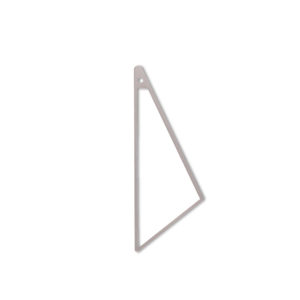 Bagstykke: Outline Triangle (Silver Colour)