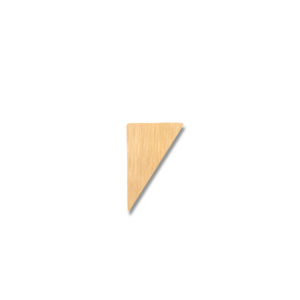 Forstykke: 2D Triangle (Gold Colour)