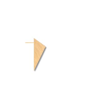 Forstykke: 3D Triangle (Gold colour)