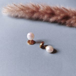 Sæt: Dot + Baroque Pearl (Gold Colour/White)
