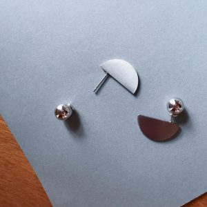 Sæt: 3D Half Circle + Sphere (Silver Colour)