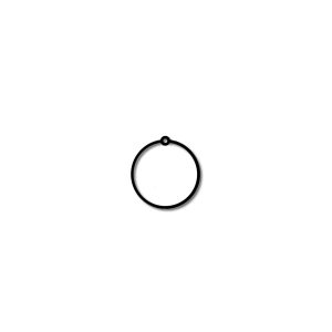 Bagstykke: Outline Circle (Black)