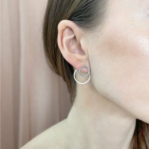 Sæt: Outline Dot + Outline Circle (Silver Colour)