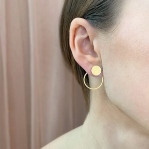 Sæt: Dot + Outline Circle (Gold Colour)