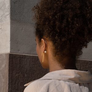 Sæt: Line + Line + pearl (Gold Colour/White)