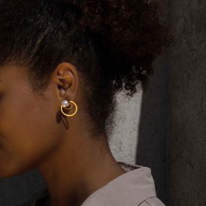 Sæt: Outline Dot + Outline Circle + Baroque (Gold Colour/White)