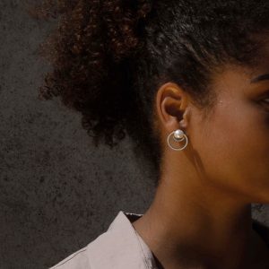 Sæt: Outline Dot + Outline Circle + Baroque (Silver Colour/White)