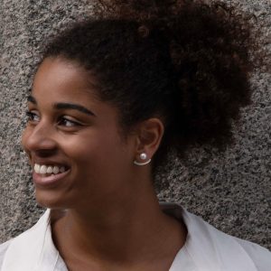 Sæt: Quarter Circle + Pearl Round (Silver Colour/White)