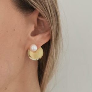 Sæt: Circle Polished + Pearl Baroque (Gold Coloured Lock)